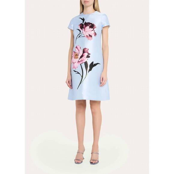 TERI JON Dresses & Skirts - NEW TERI JON floral-print faille dress in blue